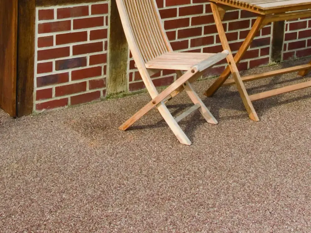 Gerenoveerd terras met nieuwe afwerking